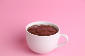 white cup of delicious chocolate