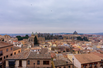 Fototapeta premium view of Toledo near the Puerta del Sol, Spain 