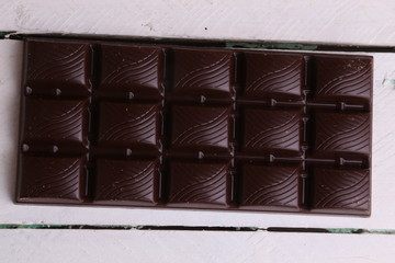 milk chocolate tablet in color background