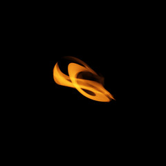 Fototapeta premium fire on black background bonfire inferno