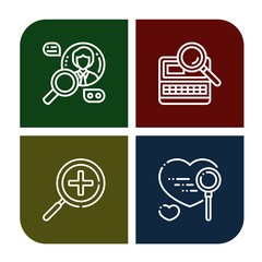 Set of loupe icons