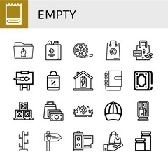 empty simple icons set