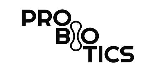 Probiotics text background. Micro probiotic microorganism