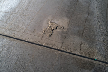 aerial view of desert road in northwest of China