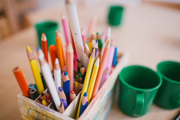 Kindergarten, malen, kinder 