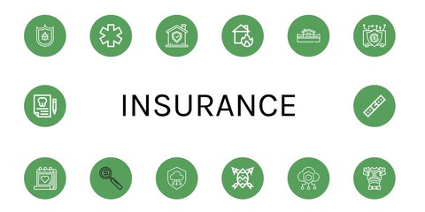 Set of insurance icons