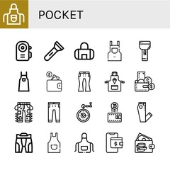 pocket icon set