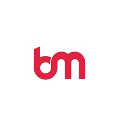 Initial letter BM lowercase logo design template
