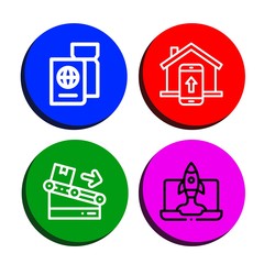 control simple icons set