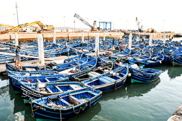 boats in harbor, photo as background
