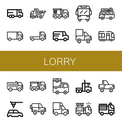 Set of lorry icons