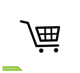 shopping cart icon vector logo template