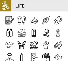 life simple icons set