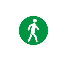 Man crosswalk icon design vector logo template