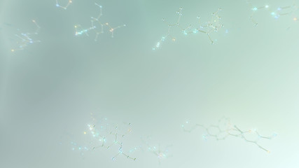 Chemical Molecular Structure 3D illustration background