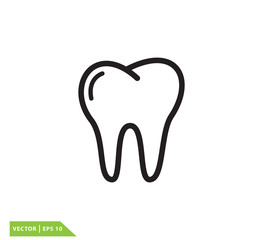 Dental icon vector logo template