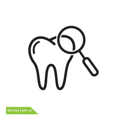 Dental icon vector logo template