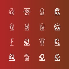 Editable 16 centre icons for web and mobile