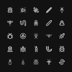Editable 25 beetle icons for web and mobile