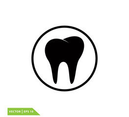 Dental icon vector logo template