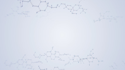 Chemical Molecular Structure 3D illustration background