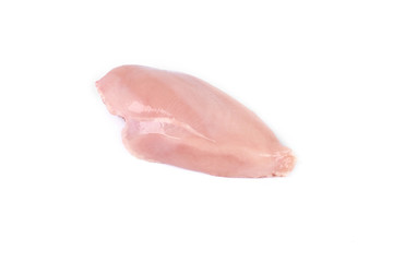 uncooked chicken fillet isolated on white background.