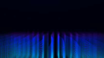 Abstract digital background with particles. Big data. Template for presentation design. 3d rendering.