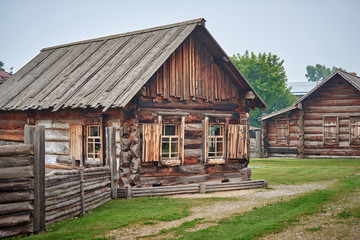 Old rural wooden house in a russian village