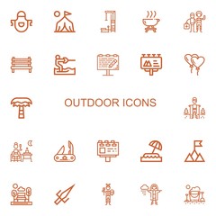 Editable 22 outdoor icons for web and mobile