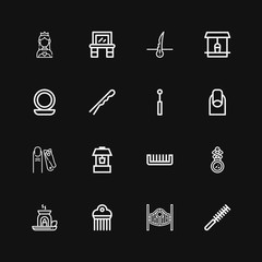 Editable 16 salon icons for web and mobile