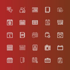 Editable 25 month icons for web and mobile