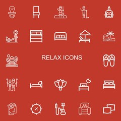 Editable 22 relax icons for web and mobile