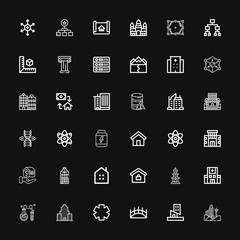 Editable 36 structure icons for web and mobile