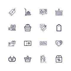 Editable 16 offer icons for web and mobile