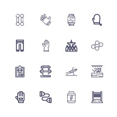 Editable 16 fitness icons for web and mobile