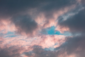Fototapeta na wymiar Colorful clouds at dawn of the sun