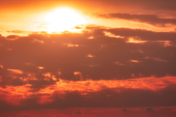 Fototapeta na wymiar Colorful clouds at dawn of the sun