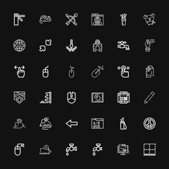 Editable 36 cursor icons for web and mobile