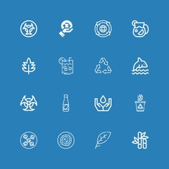 Editable 16 bio icons for web and mobile