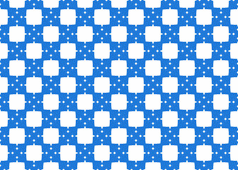 Seamless geometric pattern design illustration. Background texture. In blue, white colors.