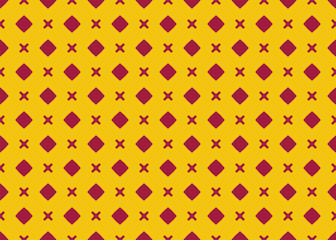 Seamless geometric pattern design illustration. Background texture. In yellow, red colors.