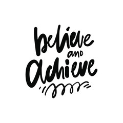 Positive quote for your design. Hand lettering illustration