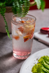 strawberry drink soda cocktail