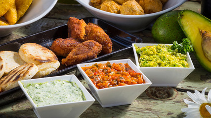 food in the restaurant party snack