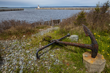 Old Anchor at the beach in Nova Scotia