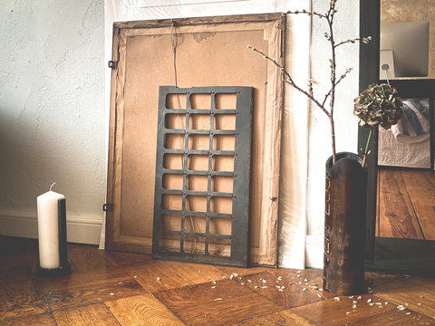 hygge industrial interior Stilleben