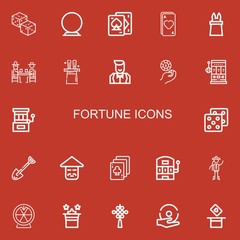 Editable 22 fortune icons for web and mobile