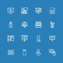 Editable 16 teacher icons for web and mobile