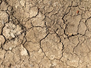 Background of dry ground destruction of natural resources
