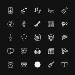 Editable 25 bass icons for web and mobile